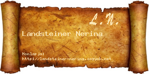 Landsteiner Nerina névjegykártya